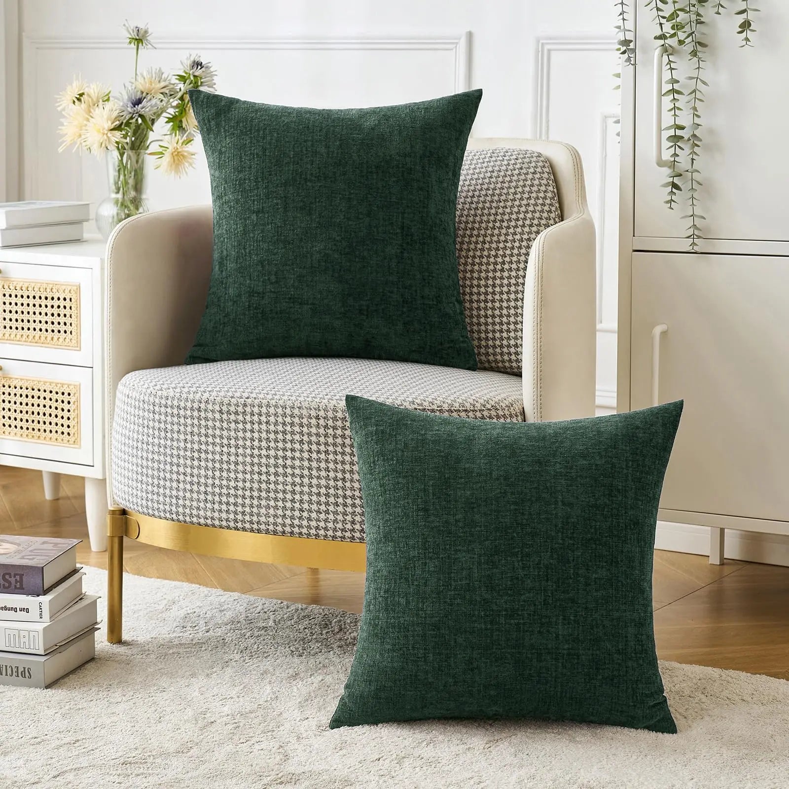 Chenille Solid Cushion Cover