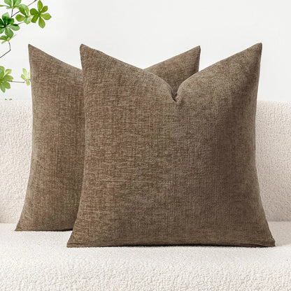Chenille Solid Cushion Cover
