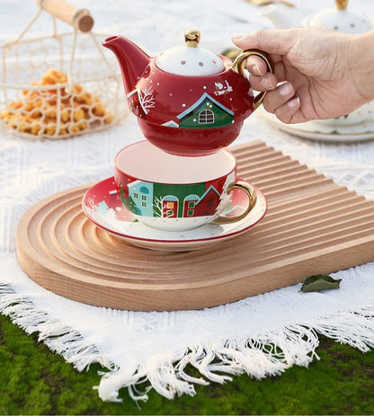 Nordic Christmas Ceramic Tea Ware Set