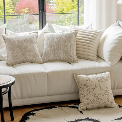 Sandstone Bloom Cushion Cover