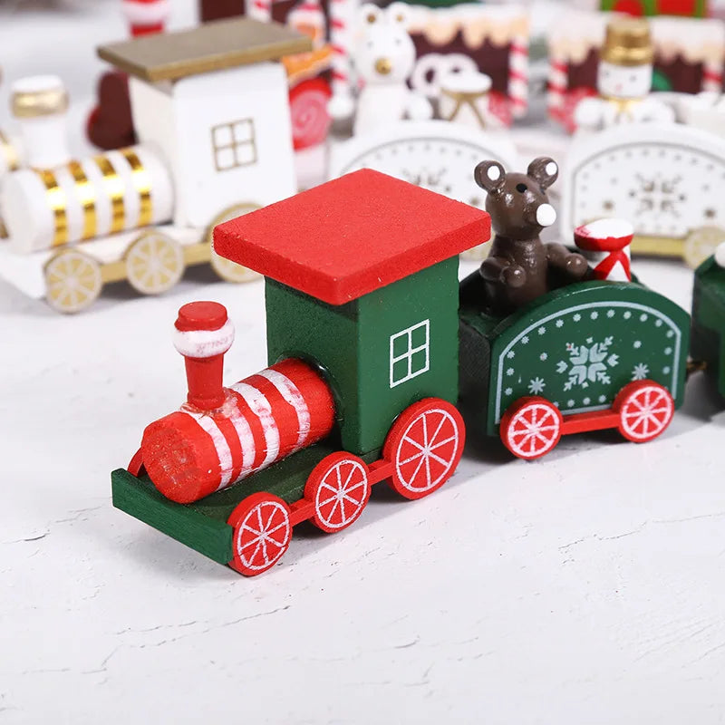 Wooden Christmas Train Ornament – Holiday Decoration Set
