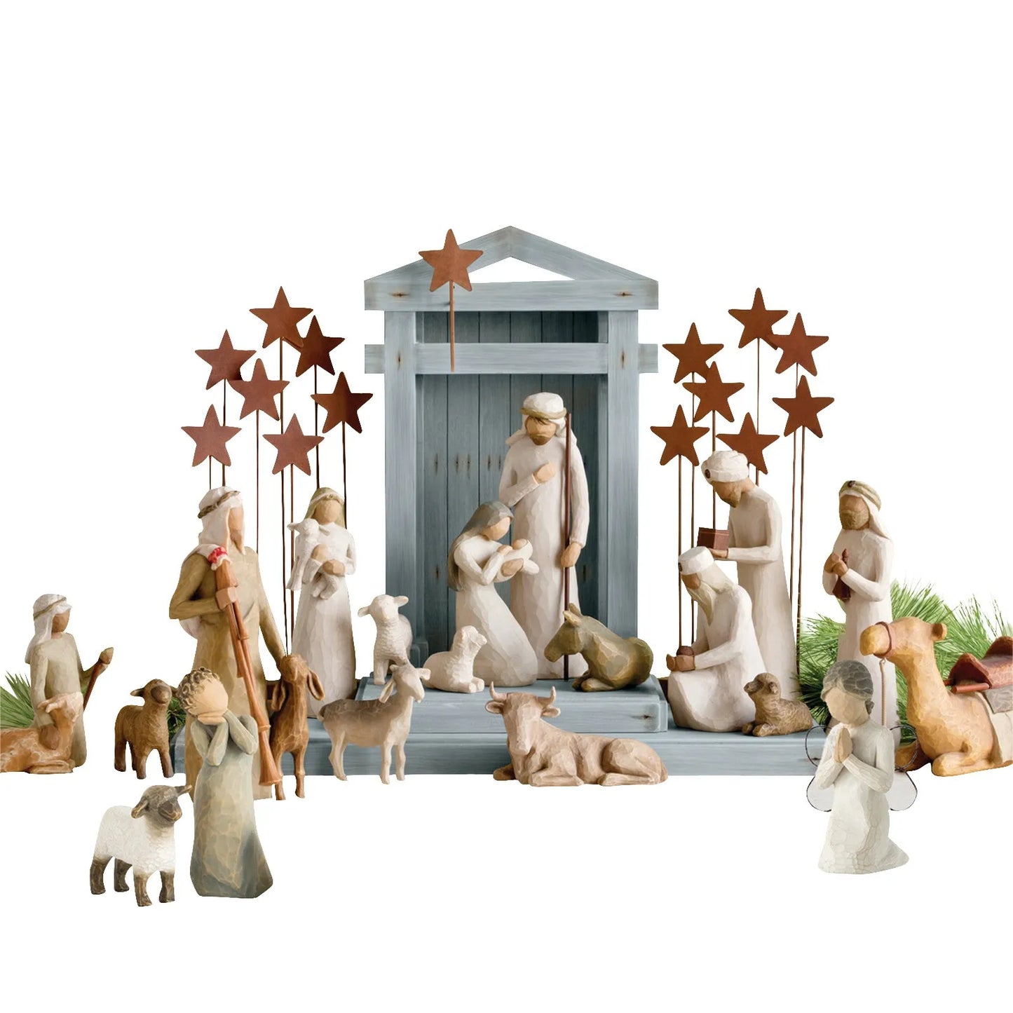 Handcrafted Nativity Character Statue Set – Christmas Decoration