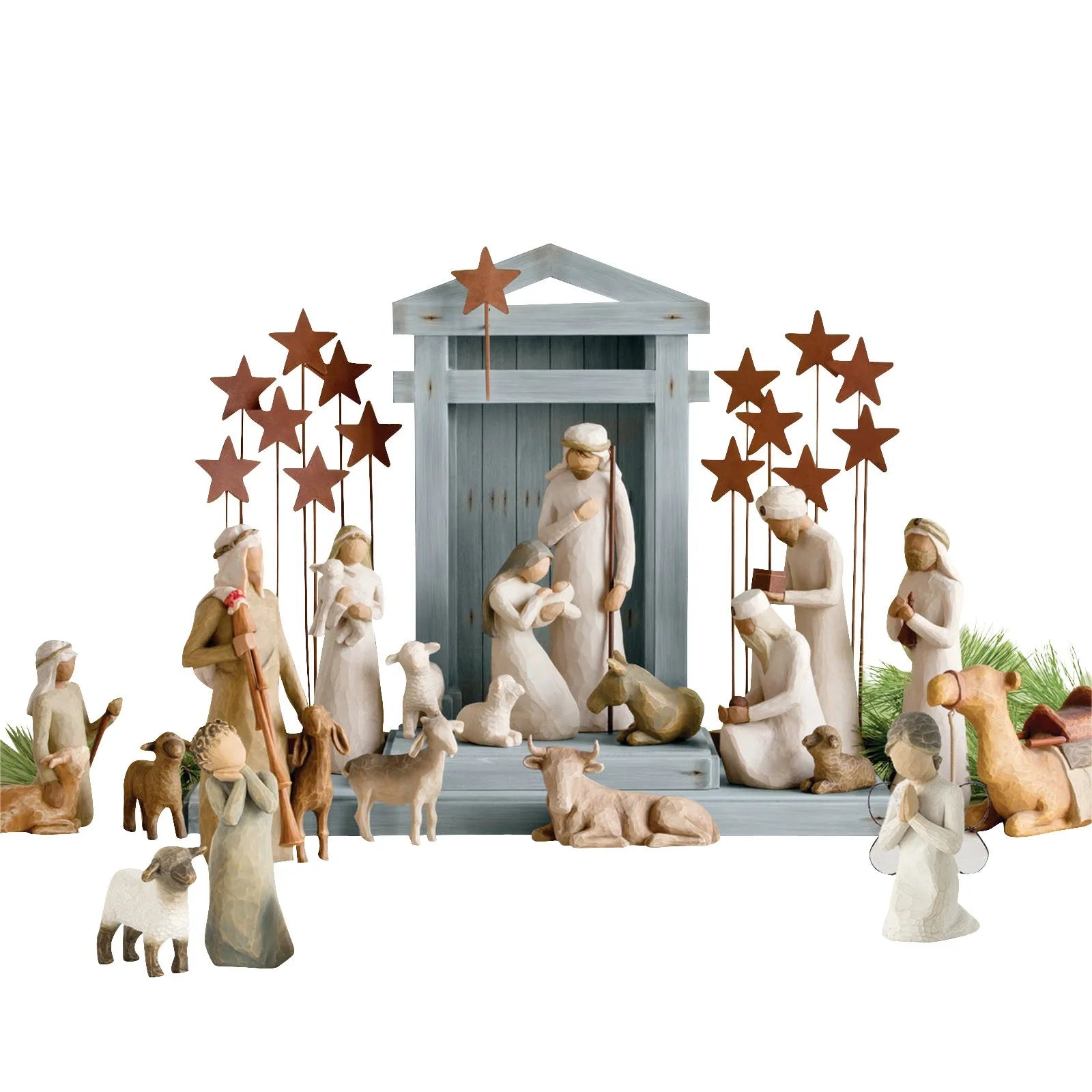 Handcrafted Nativity Character Statue Set – Christmas Decoration
